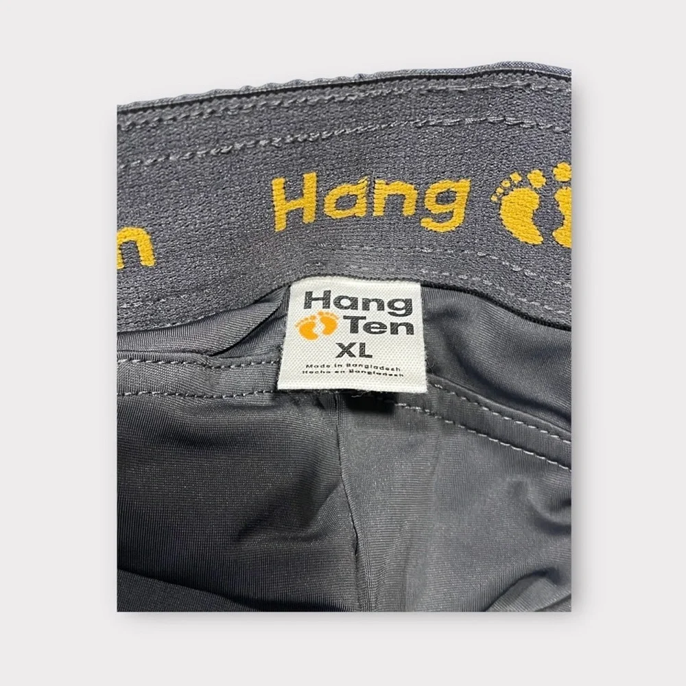 Hang Ten Mens Swim Trunks Dark Blue Striped 9 Inch Inseam XL‎ New With Tags
